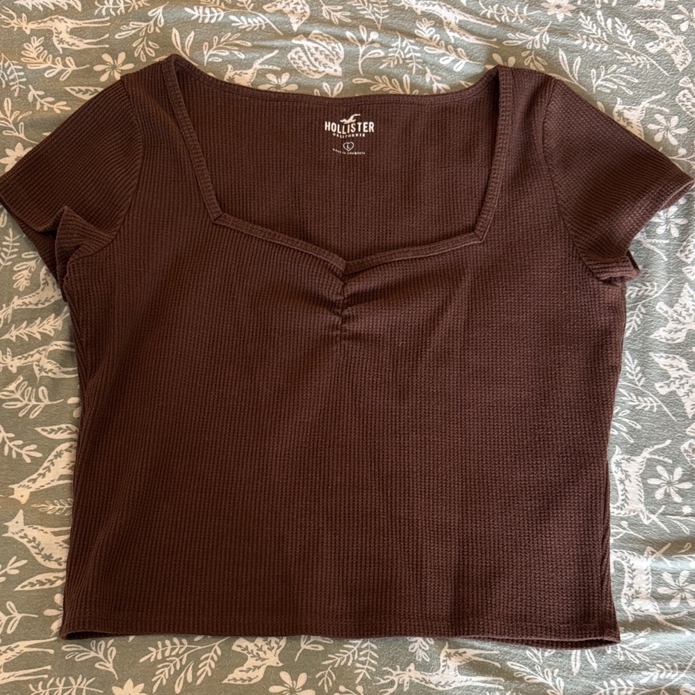 Hollister Sweetheart Waffle Brown Baby Tee